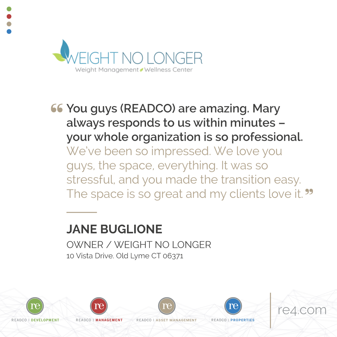 Tenant Highlight Testimonial – Weight No Longer – Old Lyme CT
