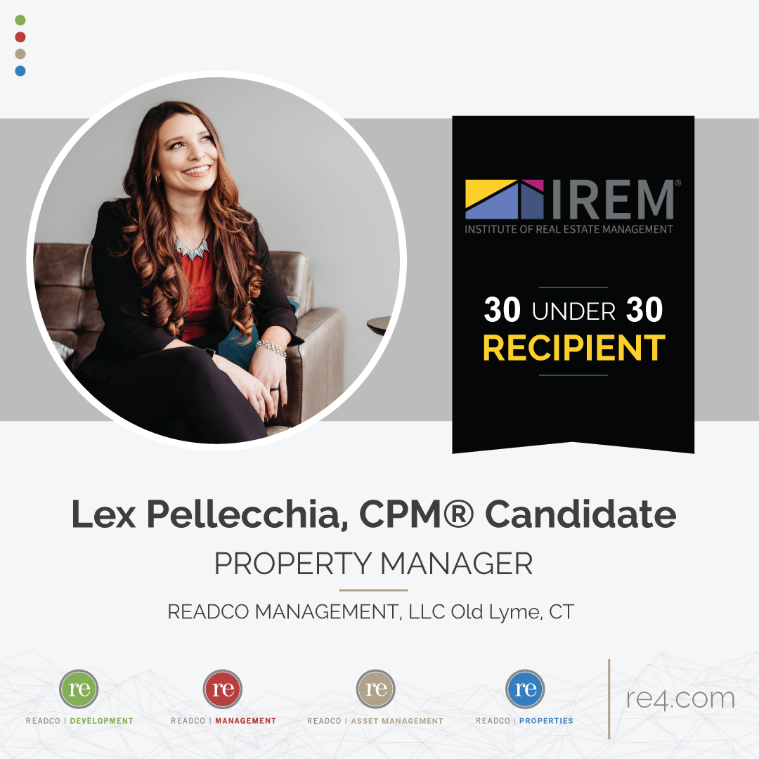 READCO Management Property Manager Lex Pellecchia wins IREM 30 under 30 Recipient