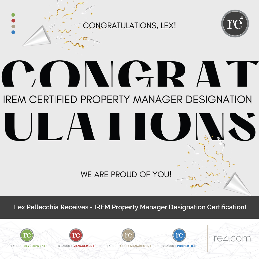 Lex Pellecchia Receives IREM Property Manager Designation Certification